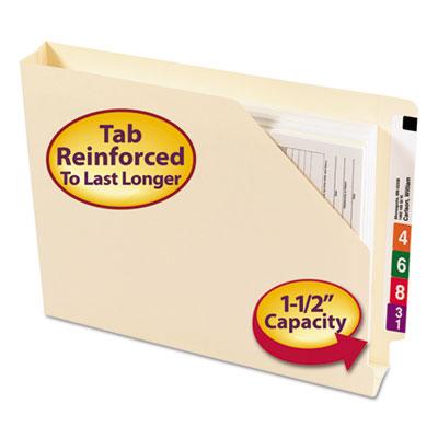 View larger image of End Tab Jackets with Reinforced Tabs, Straight Tab, Letter Size, 14-pt Manila, 50/Box