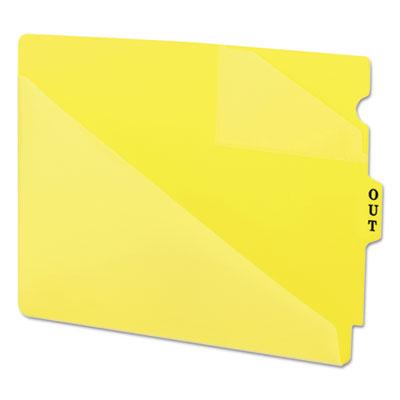 View larger image of End Tab Poly Out Guides, Two-Pocket Style, 1/3-Cut End Tab, Out, 8.5 x 11, Yellow, 50/Box