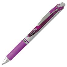 EnerGel RTX Retractable Gel Pen, Medium 0.7 mm, Violet Ink, Violet/Gray Barrel