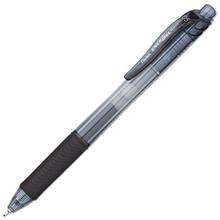 EnerGel-X Gel Pen, Retractable, Fine 0.5 mm Needle Tip, Black Ink, Clear/Black Barrel, Dozen
