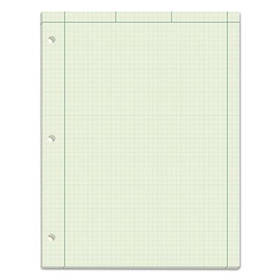 View larger image of Engineering Computation Pads, Cross-Section Quad Rule (5 Sq/in, 1 Sq/in), Black/green Cover, 100 Green-Tint 8.5 X 11 Sheets