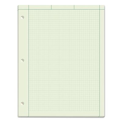 View larger image of Engineering Computation Pads, Cross-Section Quadrille Rule (5 Sq/in, 1 Sq/in), Green Cover, 100 Green-Tint 8.5 X 11 Sheets