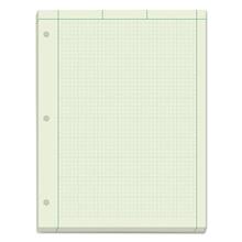 Engineering Computation Pads, Cross-Section Quadrille Rule (5 Sq/in, 1 Sq/in), Green Cover, 200 Green-Tint 8.5 X 11 Sheets