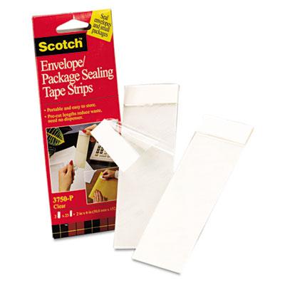 View larger image of Envelope/Package Sealing Tape Strips, 2" x 6", Clear, 50/Pack