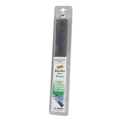 View larger image of Ergotec Replacement Squeegee Blades, 16" Wide Blade, Black Rubber, Soft, 12/Pack