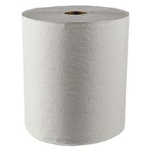 Essential 100% Recycled Fiber Hard Roll Towel, 1-Ply, 8" x 800 ft, 1.5" Core, White, 12 Rolls/Carton