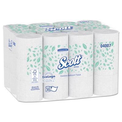 View larger image of Essential Coreless SRB Bathroom Tissue, Septic Safe, 2-Ply, White, 1,000 Sheets/Roll, 36 Rolls/Carton