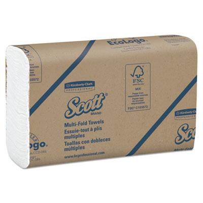 View larger image of Essential Multi-Fold Towels, 1-Ply, 8 x 9.4, White, 250/Pack, 16 Packs/Carton