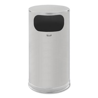 View larger image of European and Metallic Series Waste Receptacle with Large Side Opening, 12 gal, Steel, Satin Stainless
