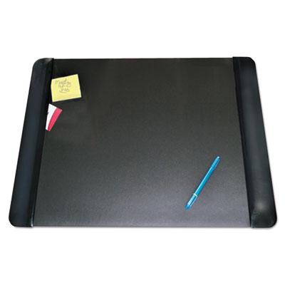 View larger image of Executive Desk Pad with Antimicrobial Protection, Leather-Like Side Panels, 24 x 19, Black