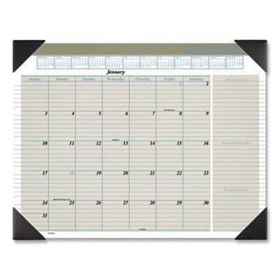 View larger image of Executive Monthly Desk Pad Calendar, 22 x 17, White Sheets, Black Corners, 12-Month (Jan to Dec): 2024