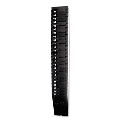 View larger image of Expandable Time Card Rack, 25-Pocket, Holds 7" Cards, Plastic, Black
