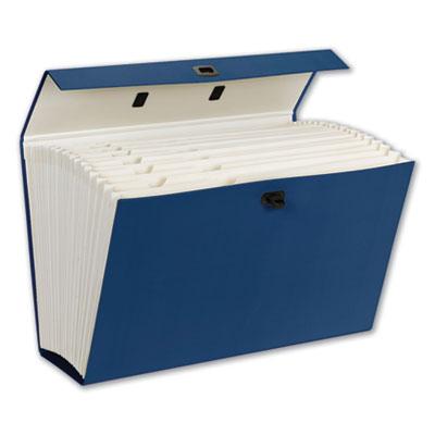 View larger image of Expanding File Box, 16.63" Expansion, 19 Sections, 1/19-Cut Tab, Legal Size, Blue