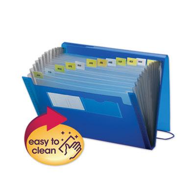 View larger image of Expanding File with Color Tab Inserts, 9" Expansion, 12 Sections, 1/12-Cut Tabs, Letter Size, Blue