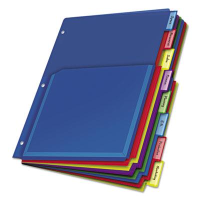 View larger image of Expanding Pocket Index Dividers, 8-Tab, 11 x 8.5, Assorted, 1 Set