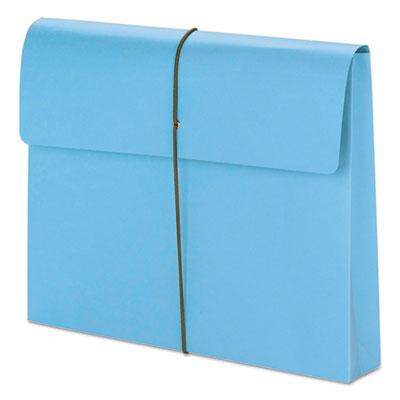 View larger image of Expanding Wallet w/ Elastic Cord, 2" Expansion, 1 Section, Letter Size, Blue, 10/Box