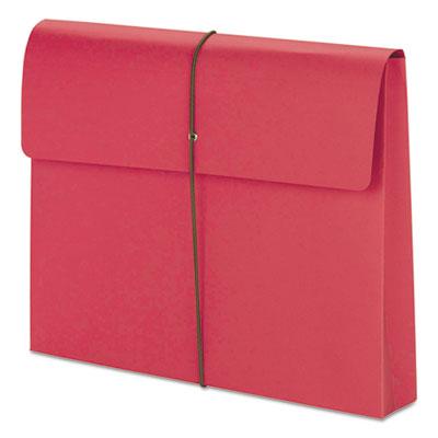 View larger image of Expanding Wallet w/ Elastic Cord, 2" Expansion, 1 Section, Letter Size, Red, 10/Box