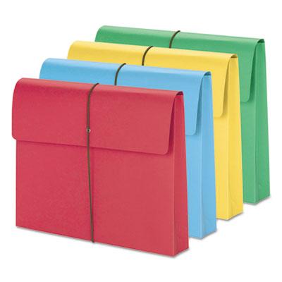 View larger image of Expanding Wallet with Elastic Cord, 2" Expansion, 1 Section, Letter Size, Assorted, 50/Box