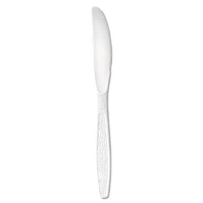 View larger image of Guildware Extra Heavyweight Plastic Cutlery, Knives, White, Bulk, 1,000/Carton