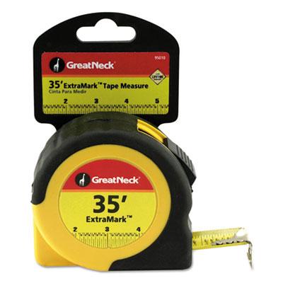 View larger image of ExtraMark Tape Measure, 1" x 35 ft, Steel, Yellow/Black