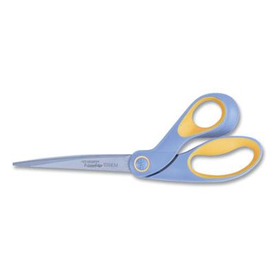 View larger image of ExtremEdge Titanium Bent Scissors, 9" Long, 4.5" Cut Length, Gray/Yellow Offset Handle