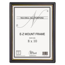 EZ Mount Document Frame/Accent, Plastic Face, 8 x 10, Black/Gold