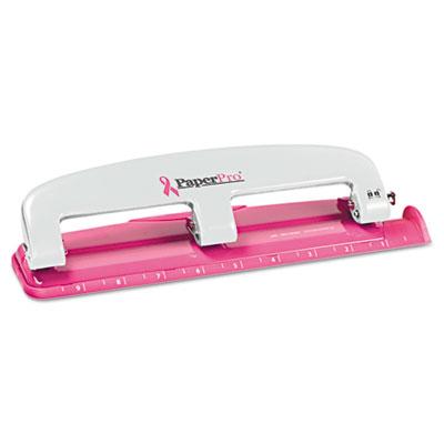 View larger image of 12-Sheet Ez Squeeze Incourage Three-Hole Punch, 9/32" Holes, Pink