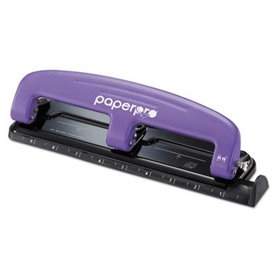 View larger image of 12-Sheet Ez Squeeze Three-Hole Punch, 9/32" Holes, Purple/black