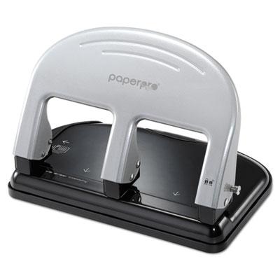 View larger image of 40-Sheet Ez Squeeze Three-Hole Punch, 9/32" Holes, Black/silver