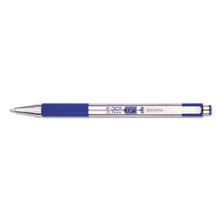 F-301 Retractable Ballpoint Pen, 0.7 mm, Blue Ink, Stainless Steel/Blue Barrel