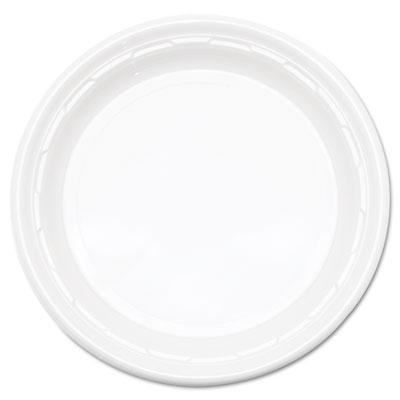 View larger image of Famous Service Plastic Dinnerware, Plate, 9", White, 125/Pack, 4 Packs/Carton