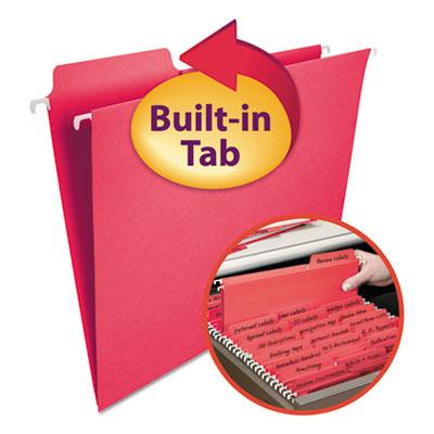 View larger image of FasTab Hanging Folders, Letter Size, 1/3-Cut Tabs, Red, 20/Box