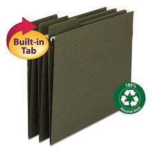FasTab Hanging Folders, Letter Size, 1/3-Cut Tabs, Standard Green, 20/Box