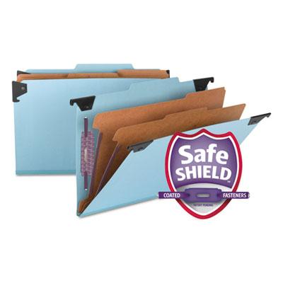 View larger image of FasTab Hanging Pressboard Classification Folders, 2 Dividers, Legal Size, Blue