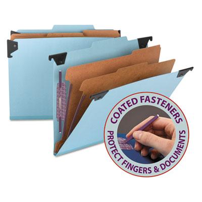 View larger image of FasTab Hanging Pressboard Classification Folders, 2 Dividers, Letter Size, Blue