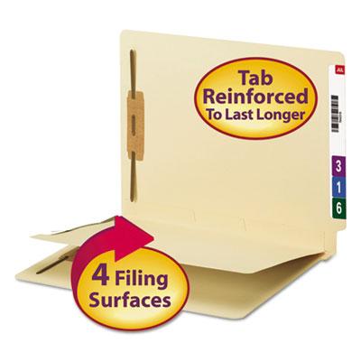 View larger image of Fastener Folder with Divider, 0.75" Expansion, 1 Divider, 4 Fasteners, Letter Size, Manila Exterior, 50/Box