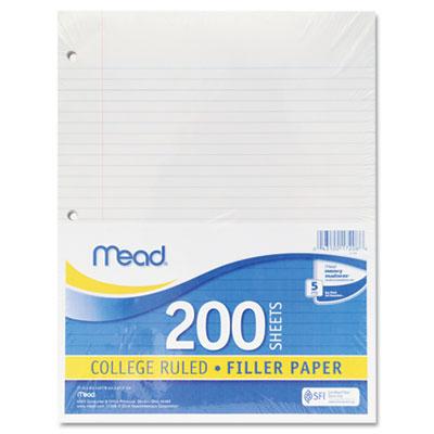 View larger image of Filler Paper, 3-Hole, 8.5 x 11, Narrow Rule, 200/Pack