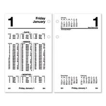 Financial Desk Calendar Refill, 3.5 x 6, White Sheets, 2023