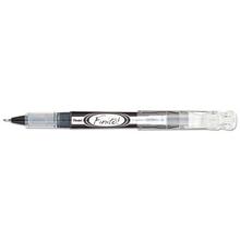 Finito! Porous Point Pen, Stick, Extra-Fine 0.4 mm, Black Ink, Black/Silver/Clear Barrel