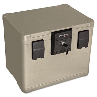 View larger image of Fire and Waterproof Chest, 0.6 cu ft, 16w x 12.5d x 13h, Taupe