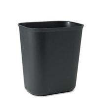 Fiberglass Wastebasket, 3.5 gal, Fiberglass, Black