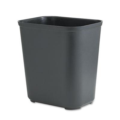 View larger image of Fiberglass Wastebasket, 7 gal, Fiberglass, Black