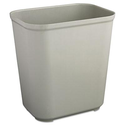 View larger image of Fire Resistant Wastebasket, 7 gal, Fiberglass, Gray