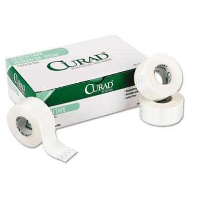 View larger image of First Aid Cloth Silk Tape, Heavy-Duty, Acrylic/Silk, 1" x 10 yds, White, 12/Pack