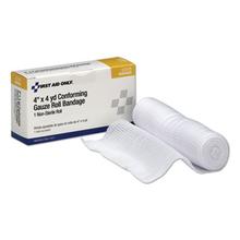 First Aid Conforming Gauze Bandage, Non-Sterile, 4" Wide