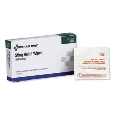 View larger image of First Aid Sting Relief Pads, 10/Box