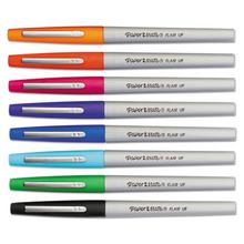 Flair Felt Tip Stick Porous Point Marker Pen, 0.4mm, Assorted Ink/Barrel, 8/Set