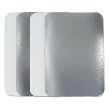 Flat Board Lids, For 2.25 lb Oblong Pans, Silver, Paper, 500 /Carton