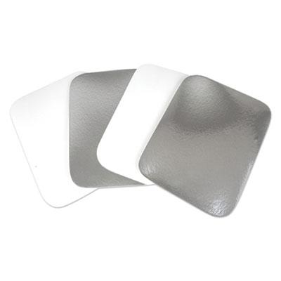 View larger image of Flat Board Lids for 3 Compartment MOW Foil Container, Silver, Paper, 500/Carton