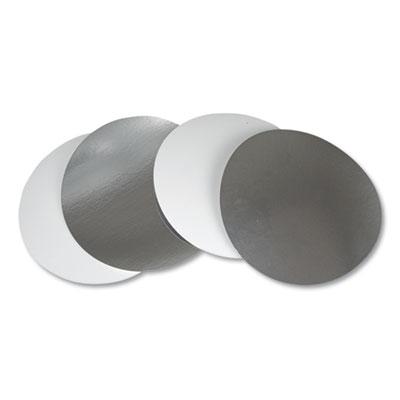 View larger image of Flat Board Lids for 8" Round Containers, Silver, Paper, 500 /Carton